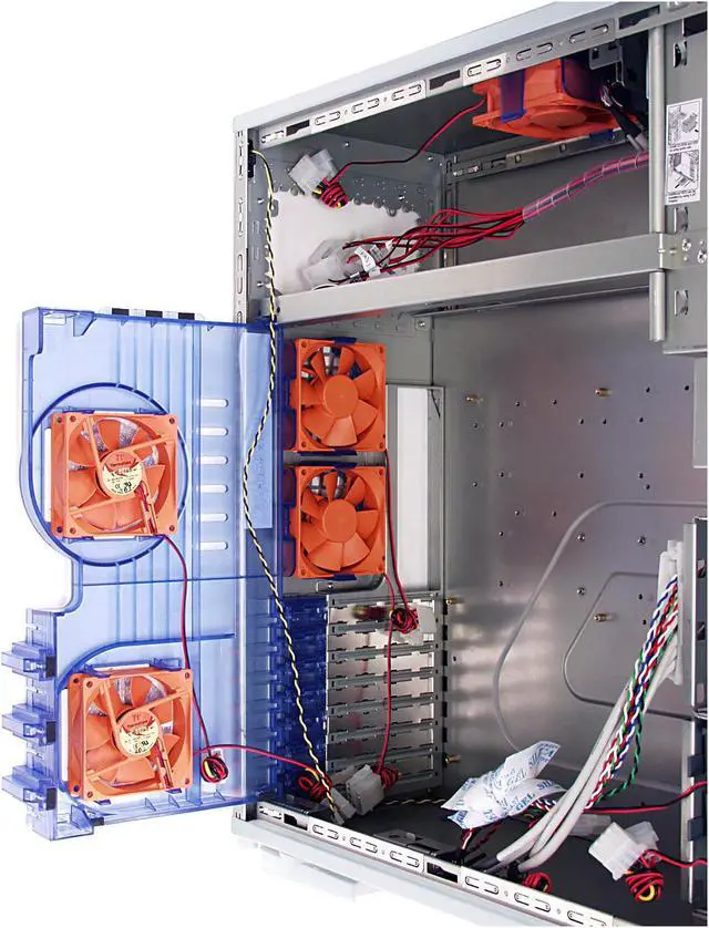 Alt view image 6 of 9 - Thermaltake XASER III V2000A Silver Aluminum Super Tower Computer Case