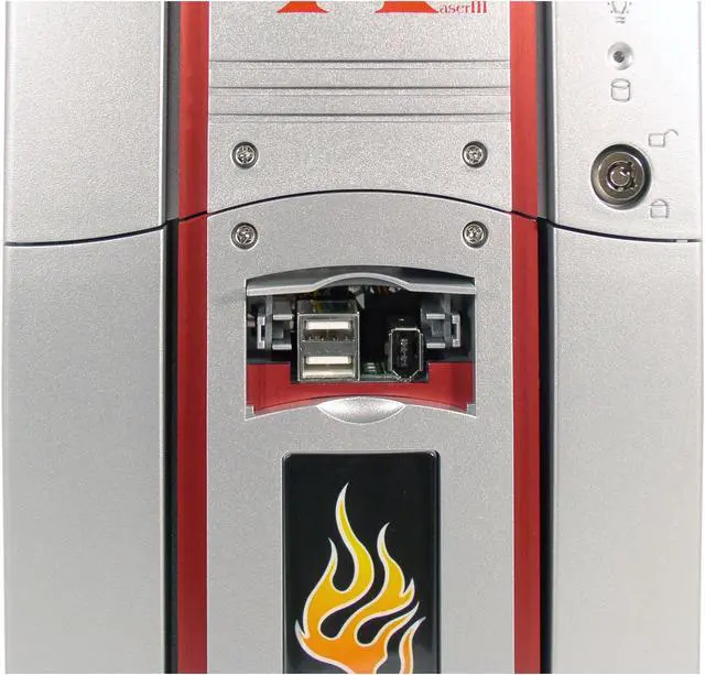 Alt view image 6 of 7 - Thermaltake XASER III LanFire VM2000A Silver Aluminum / Plastic ATX Mid Tower Computer Case