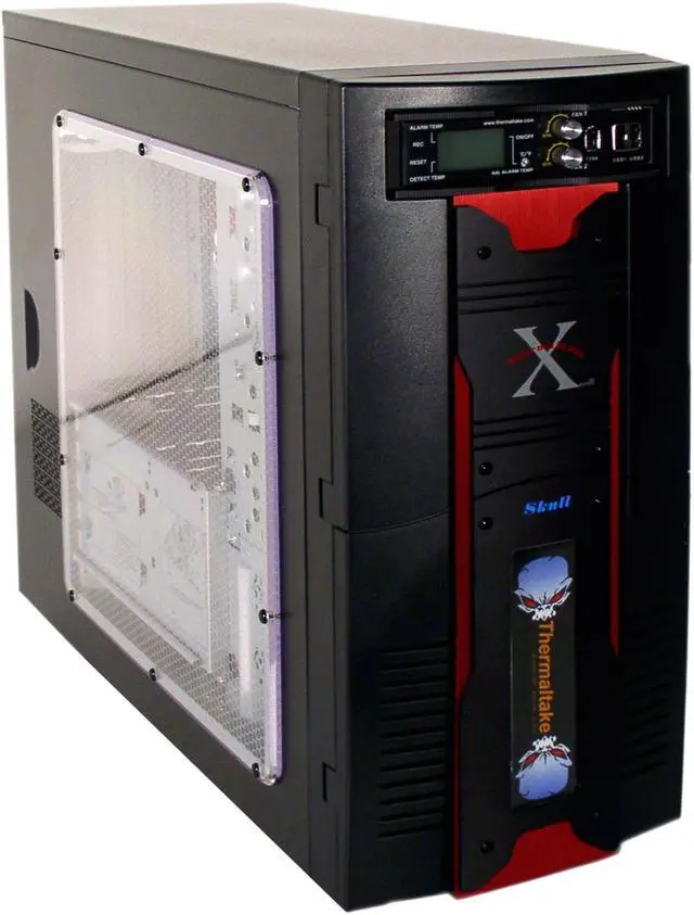Main image of Thermaltake Xaser III Skull VM3000A Black Chassis 0.8 mm SECC, Front decorations Aluminum made ATX Mid Tower Computer Case