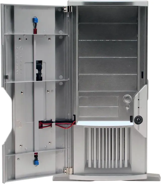 Alt view image 5 of 17 - Thermaltake XaserV WinGo V8000A Silver Chassis: 1.0 mm Aluminum, Front Door: Plastic ATX Mid Tower Computer Case