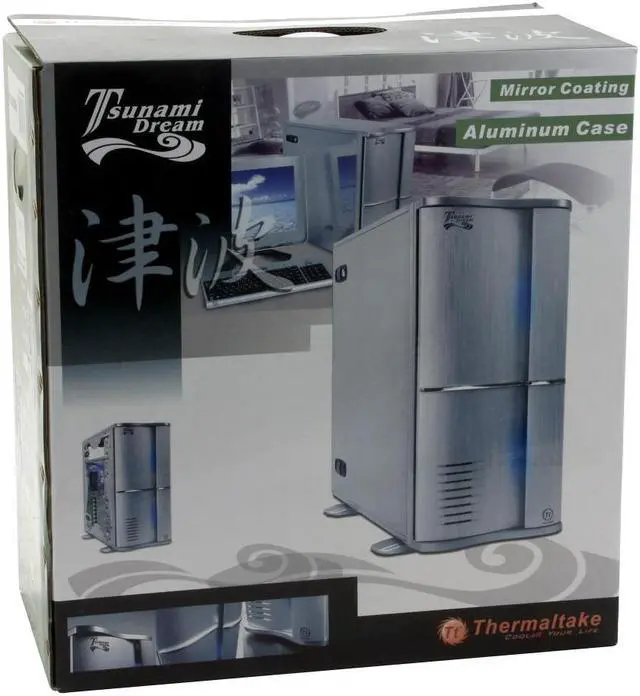 Alt view image 10 of 10 - Thermaltake Tsunami VA3000SWA Silver Aluminum Modern Dream Tower Chassis Computer Case