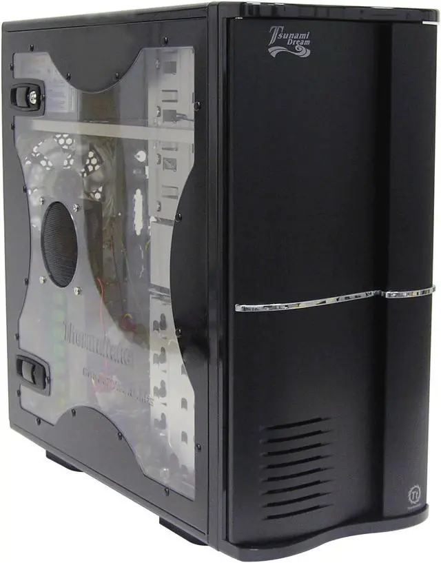 Alt view image 2 of 16 - Thermaltake Tsunami VA3400BWA Black- Mirror Coating Aluminum ATX Mid Tower Computer Case 400W Power Supply