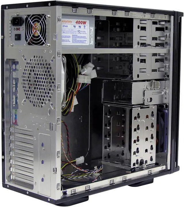 Alt view image 11 of 16 - Thermaltake Tsunami VA3400BWA Black- Mirror Coating Aluminum ATX Mid Tower Computer Case 400W Power Supply