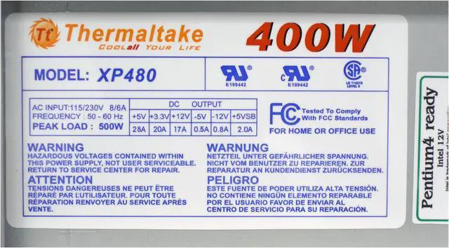 Alt view image 13 of 16 - Thermaltake Tsunami VA3400BWA Black- Mirror Coating Aluminum ATX Mid Tower Computer Case 400W Power Supply