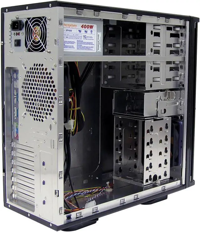 Alt view image 6 of 11 - Thermaltake Tsunami VA 3400BNA Black Aluminum ATX Mid Tower Computer Case 400W Power Supply