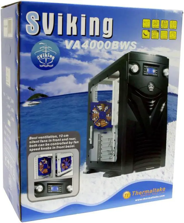 Alt view image 10 of 10 - Thermaltake SViking VA4000BWS Black 0.8 mm SECC Chassis ATX Mid Tower Computer Case