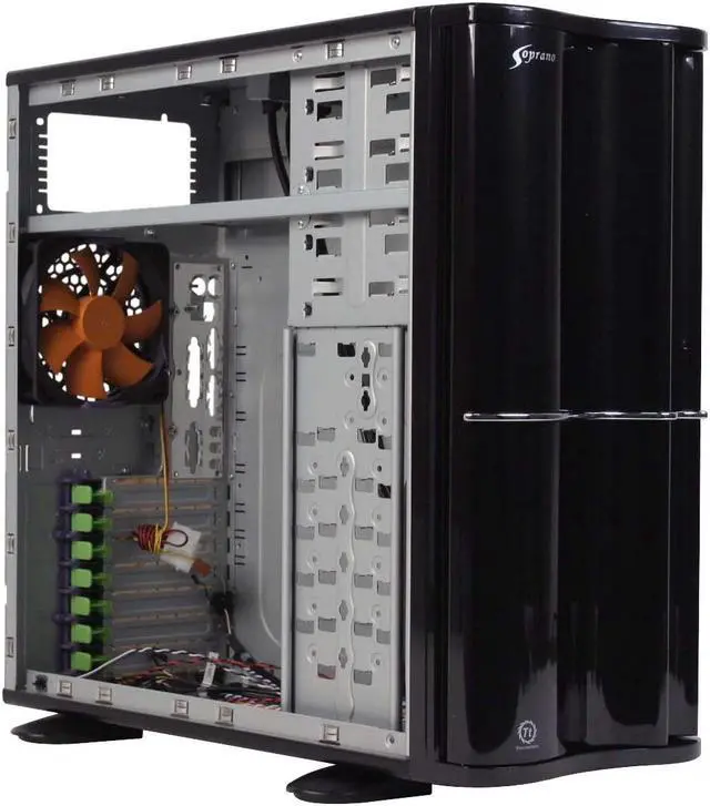 Alt view image 6 of 11 - Thermaltake SOPRANO VB1000BWS Black 0.8mm SECC Chassis, Plastic Front Door ATX Mid Tower Computer Case