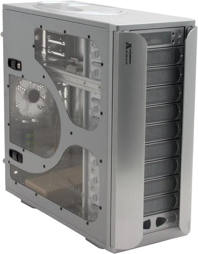 Alt view image 3 of 16 - Thermaltake Armor VA8000SWA Silver Aluminum ATX Full Tower Computer Case