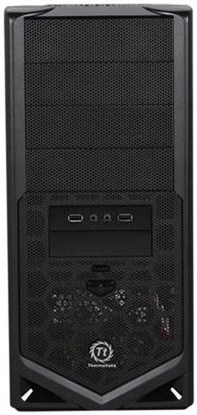 Alt view image 2 of 10 - Thermaltake V4 Black Edition Gaming Chassis Mid Tower Steel Computer Case Fully Black Powdered Interior VM30001W2Z