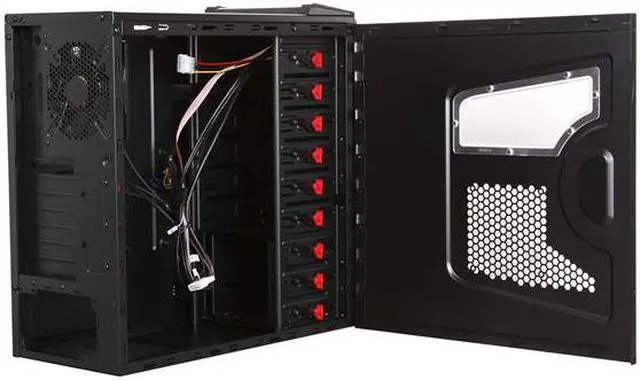 Alt view image 6 of 15 - Thermaltake V6 BlacX Edition Gaming Chassis Mid Tower Steel Computer Case BlacX Top Mounted HDD Docking Station VM100M1W2Z