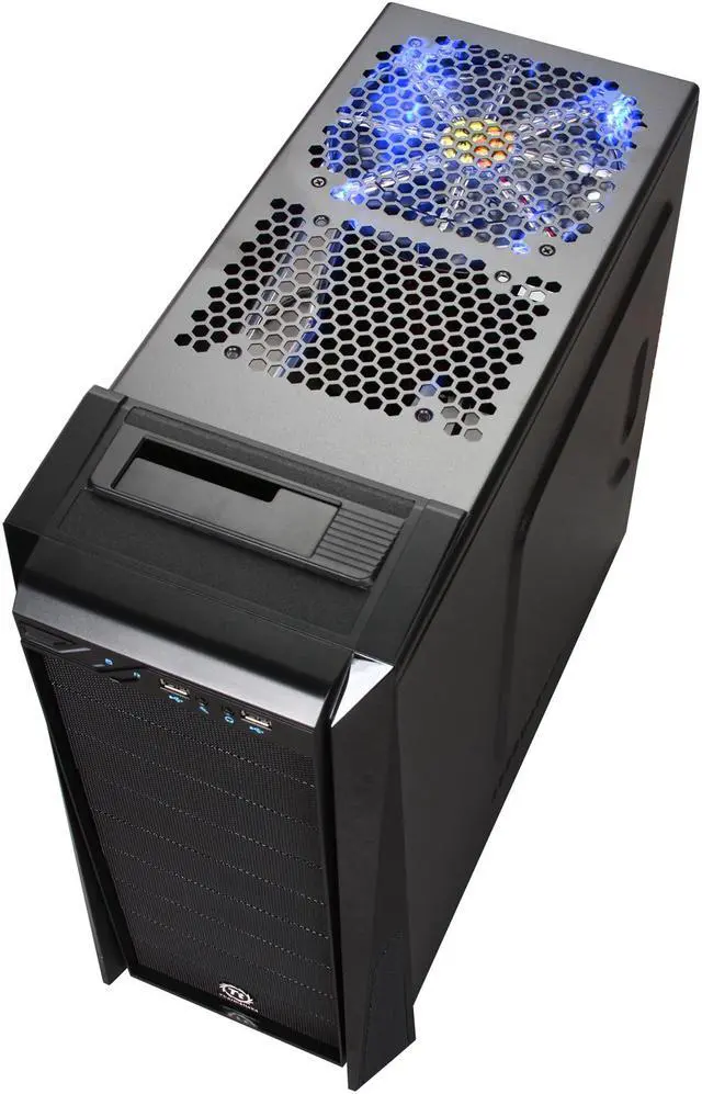 Alt view image 9 of 15 - Thermaltake V6 BlacX Edition Gaming Chassis Mid Tower Steel Computer Case BlacX Top Mounted HDD Docking Station VM100M1W2Z