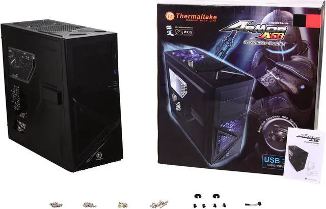 Alt view image 14 of 14 - Thermaltake Armor A60 Gaming Mid-Tower Chassis With Cable Management Water Cooling SSD Support And Tool-Less Installation VM20001W2Z