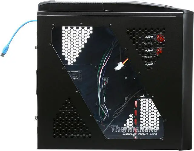 Alt view image 4 of 11 - Thermaltake V9 BlacX Edition Gaming Chassis Mid Tower Steel Computer Case BlacX Top Mounted Dual HDD Docking Stations VM400M1W2Z