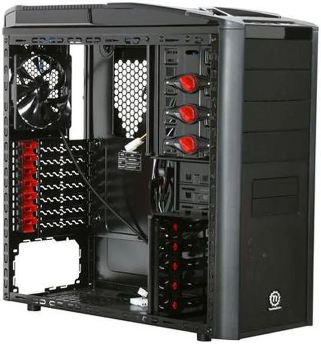 Alt view image 7 of 11 - Thermaltake V9 BlacX Edition Gaming Chassis Mid Tower Steel Computer Case BlacX Top Mounted Dual HDD Docking Stations VM400M1W2Z