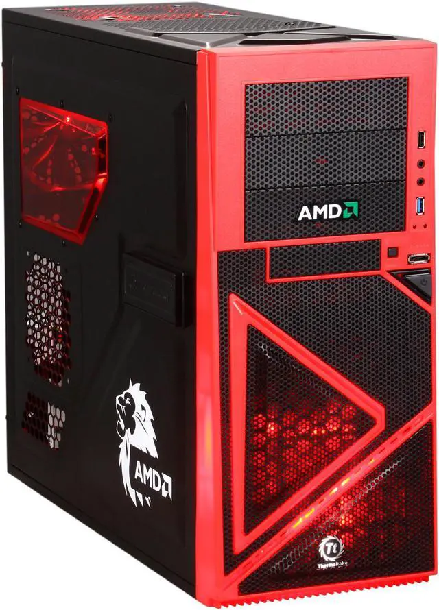 Main image of Thermaltake Armor A60 AMD LEO Edition VM200P1W2Z Black SECC ATX Mid Tower Computer Case w/ Side Swap HDD tray & front USB 3.0 port