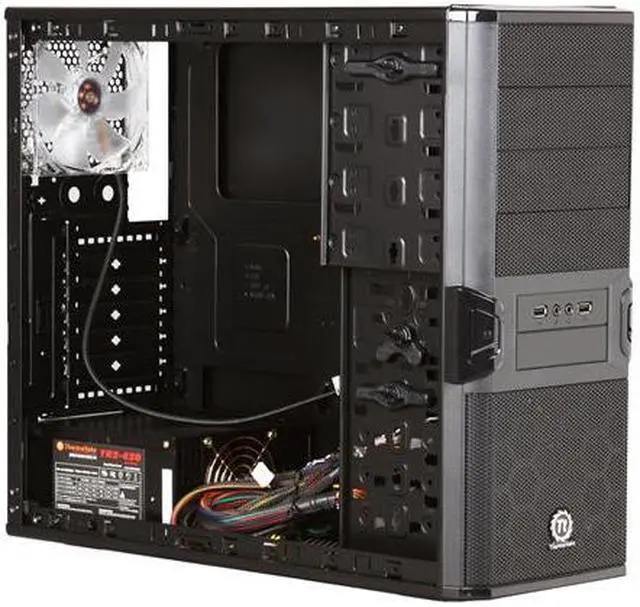 Alt view image 7 of 8 - Thermaltake VL84301W2Z V3 Black Edition with 430W Power Supply ATX Mid Tower Computer Case