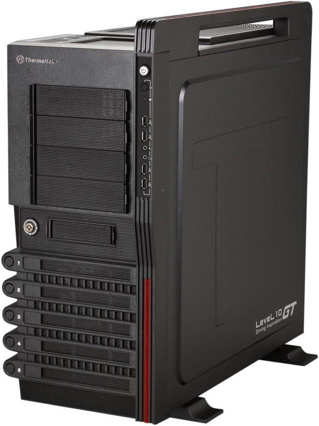 Alt view image 3 of 10 - Thermaltake Level 10 GT (VN10001W2N) Black SECC / Plastic ATX Full Tower Computer Case with Four Fans - 1 x 200mm Colorshift side fan, 1 x 200mm top fan, 1 x 200mm front fan and 1 x 140mm rear fan