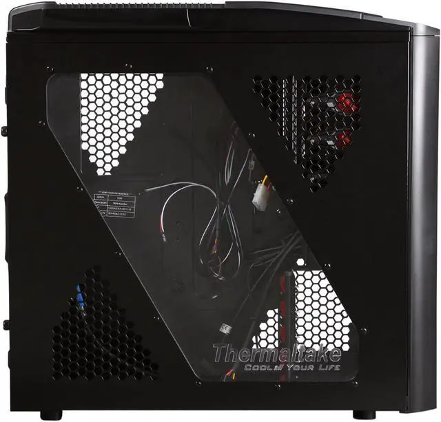 Alt view image 4 of 10 - Thermaltake V9 BlacX Flex Edition VN500M1W2N Black Steel ATX Mid Tower Computer Case
