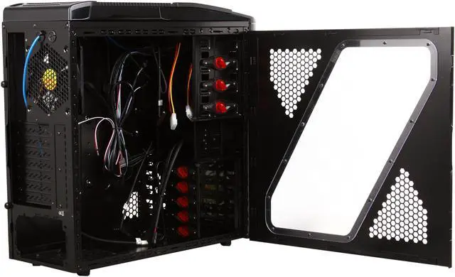 Alt view image 5 of 10 - Thermaltake V9 BlacX Flex Edition VN500M1W2N Black Steel ATX Mid Tower Computer Case