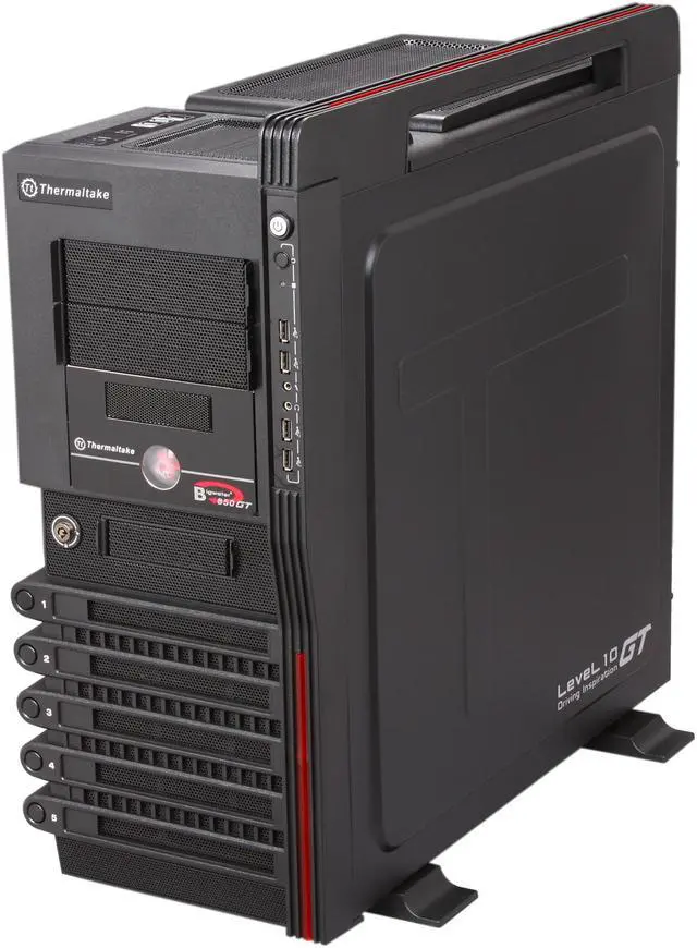 Alt view image 5 of 12 - Thermaltake Level 10 GT LCS (VN10031W2N) Black Steel SECC / Plastic ATX Full Tower Computer Case with Liquid Water Cooling System and Three Fans-1x 200mm Colorshift front fan, 1x 200mm Colorshift side fan, 1x 140mm rear turbo fan