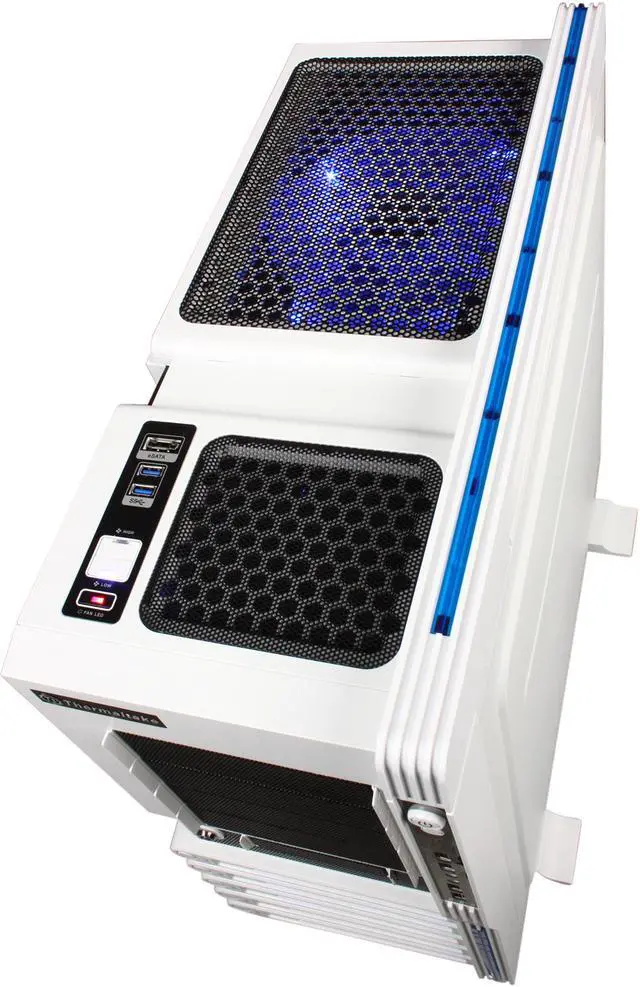 Alt view image 5 of 15 - Thermaltake Level 10 GT UGK Combat Snow Edition (VN10006W2N-B) Ultimate Gaming Kit White and Black SECC / Plastic ATX Full Tower Computer Case with Tt eSPORTS MEGA G1 Keyboard, Black Gaming Mouse and Shock Gaming Headset