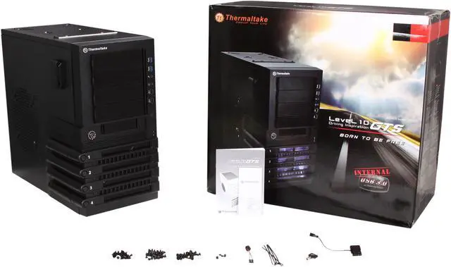 Alt view image 9 of 9 - Thermaltake Level 10 Series Level 10 GTS Black SECC ATX Mid Tower Computer Case