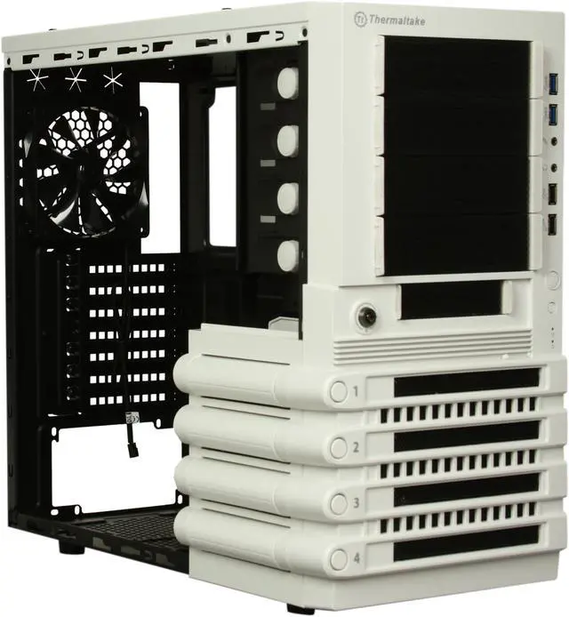 Alt view image 7 of 9 - Thermaltake Level 10 Series Level 10 GTS Snow Edition White SECC ATX Mid Tower Computer Case
