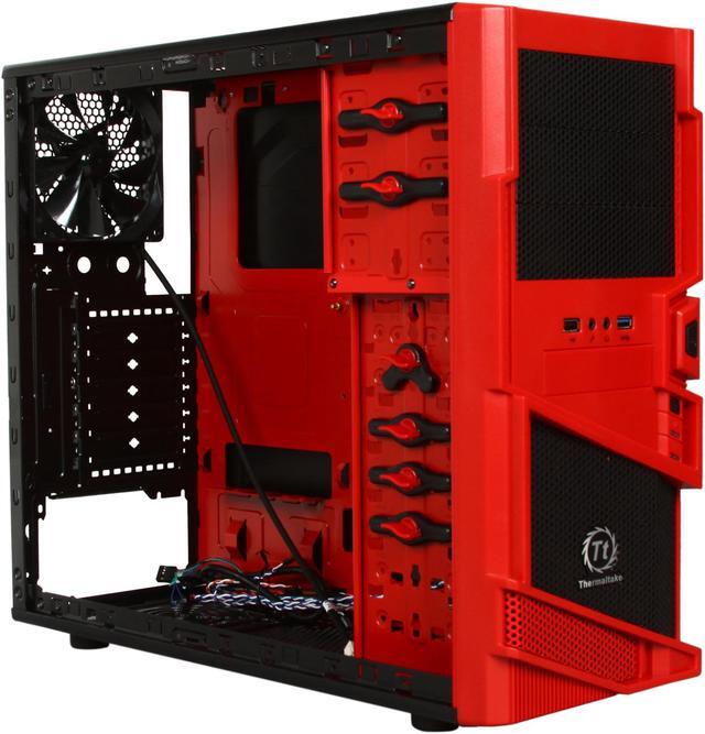 Alt view image 7 of 9 - Thermaltake Commander MS-I Epic Edition Black / Red SECC ATX Mid Tower Computer Case
