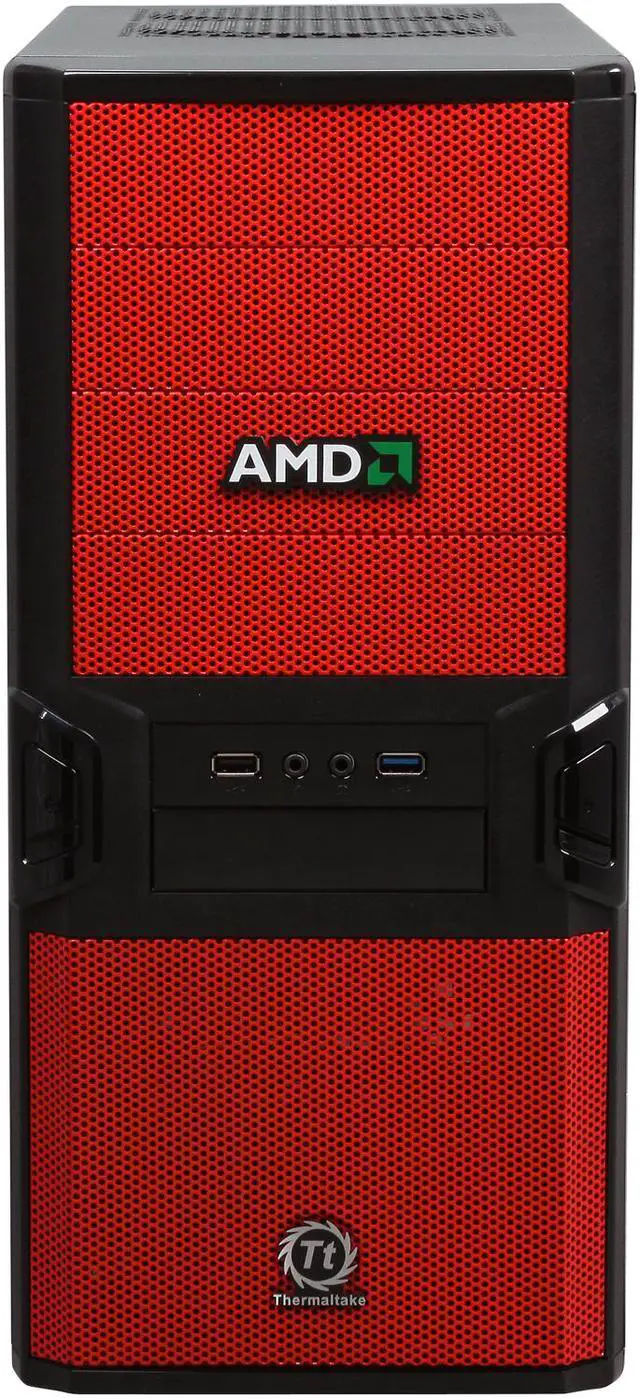 Alt view image 2 of 9 - Thermaltake V3 Black AMD Edition VL800P1W2N Black / Red SECC / Plastic ATX Mid Tower Computer Case