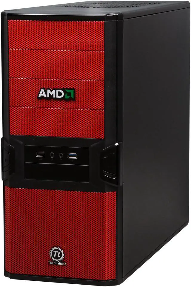 Alt view image 3 of 9 - Thermaltake V3 Black AMD Edition VL800P1W2N Black / Red SECC / Plastic ATX Mid Tower Computer Case