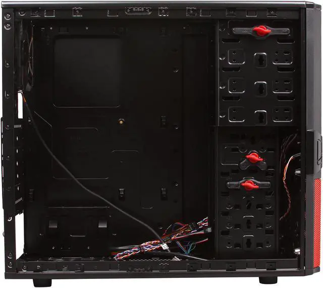 Alt view image 6 of 9 - Thermaltake V3 Black AMD Edition VL800P1W2N Black / Red SECC / Plastic ATX Mid Tower Computer Case
