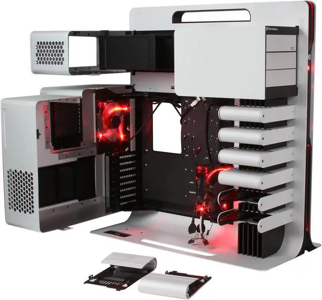 Alt view image 5 of 9 - Thermaltake Level 10 Limited Edition VL300A2N1N Silver Aluminum ATX Full Tower Computer Case