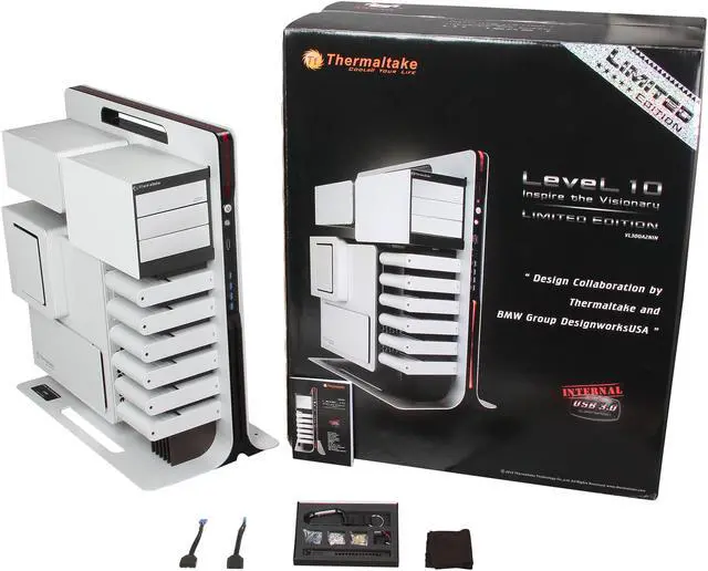 Alt view image 9 of 9 - Thermaltake Level 10 Limited Edition VL300A2N1N Silver Aluminum ATX Full Tower Computer Case