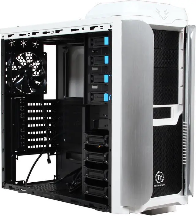 Alt view image 7 of 10 - Thermaltake Armor Revo Gene VO800M6W2N Black / White SECC ATX Mid Tower Computer Case