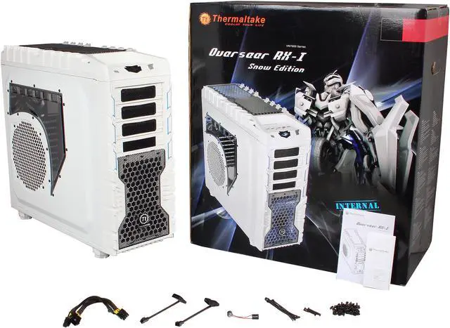 Alt view image 10 of 10 - Thermaltake Overseer RX-I Snow Edition VN700M6W2N White Steel / Plastic ATX Full Tower Computer Case