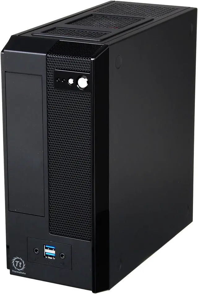 Alt view image 3 of 10 - Thermaltake SD101 VP11821N2U Black Steel Mini-ITX Tower Computer Case 180W Power Supply
