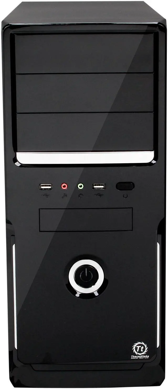 Alt view image 2 of 9 - Thermaltake VM54521N2U Black Steel / Plastic ATX Mid Tower Computer Case 450W Power Supply