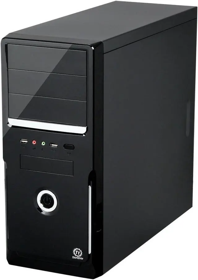 Alt view image 3 of 9 - Thermaltake VM54521N2U Black Steel / Plastic ATX Mid Tower Computer Case 450W Power Supply