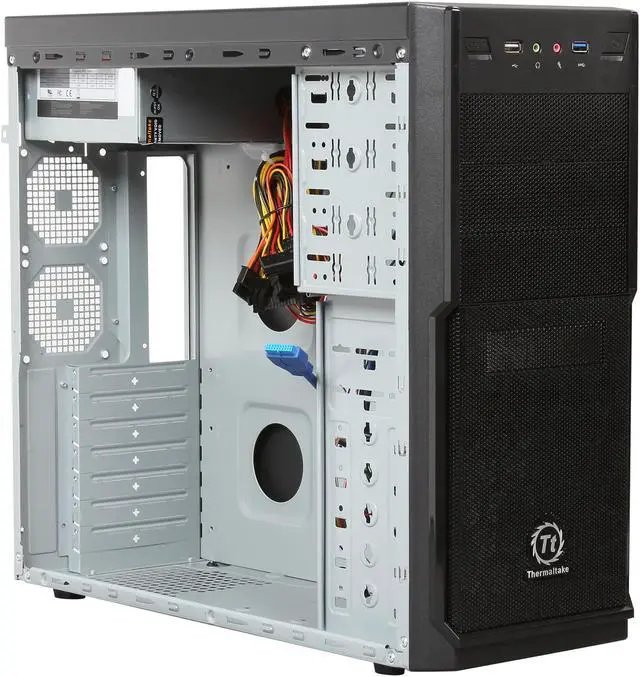 Alt view image 7 of 9 - Thermaltake V2 Plus (USB 3.0x1 USB 2.0x1) with 450W PSU (VO545A1N2U)
