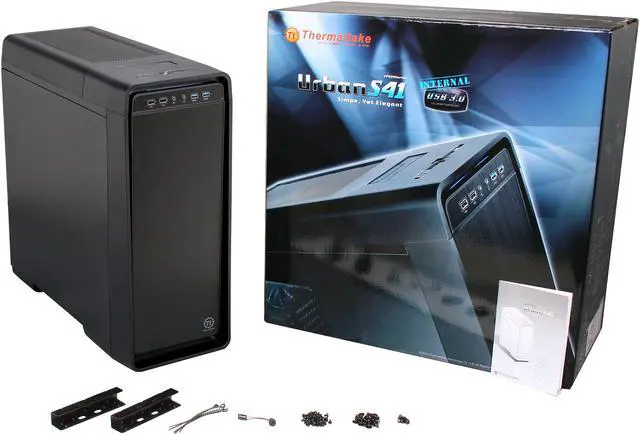 Alt view image 10 of 10 - Thermaltake Urban S41 VP600M1N2N Black SECC ATX Mid Tower Chassis