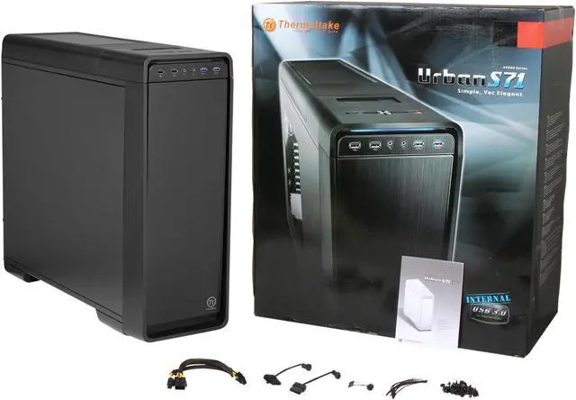 Alt view image 11 of 11 - Thermaltake VP500M1N2N Black SECC ATX Full Tower Computer Case