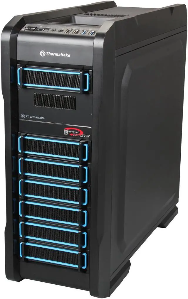 Alt view image 3 of 10 - Thermaltake VP40031W2N Black ATX Full Tower Computer Case w/ Liquid Cooling System