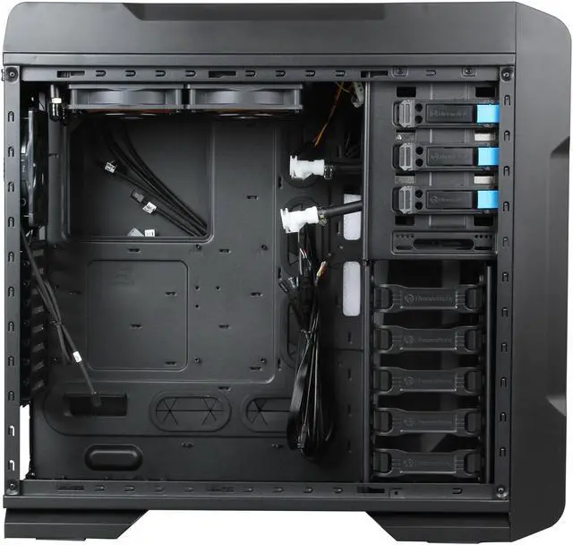 Alt view image 6 of 10 - Thermaltake VP40031W2N Black ATX Full Tower Computer Case w/ Liquid Cooling System