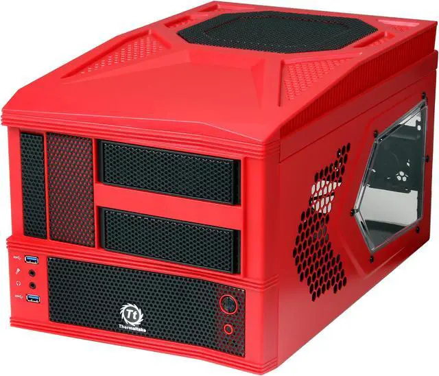 Alt view image 3 of 9 - Thermaltake Armor A30i - Red Red SECC / AL MicroATX Mini Tower Computer Case (VM700A3W2N)
