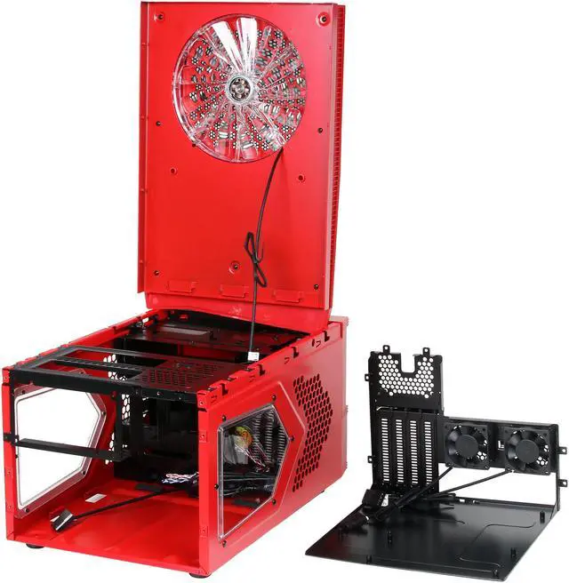 Alt view image 5 of 9 - Thermaltake Armor A30i - Red Red SECC / AL MicroATX Mini Tower Computer Case (VM700A3W2N)
