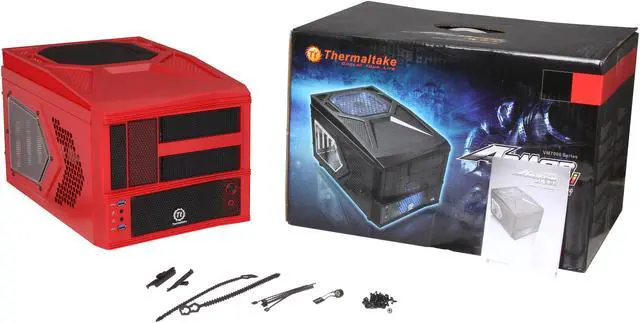 Alt view image 9 of 9 - Thermaltake Armor A30i - Red Red SECC / AL MicroATX Mini Tower Computer Case (VM700A3W2N)