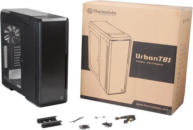 Alt view image 10 of 10 - Thermaltake Urban T81 Extreme Full Tower Chassis, Sleek Stylish Design With Extreme Liquid Cooling Compatibility (CA-1B7-00F1WN-00)