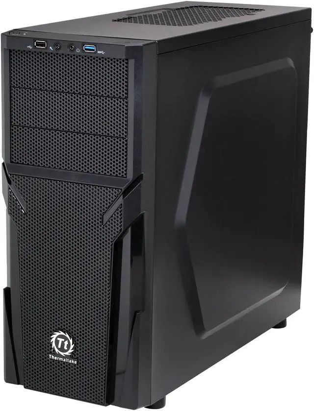 Alt view image 4 of 14 - Thermaltake Versa H21 Mid Tower Computer Case with USB 3.0 and All-Black Interior(CA-1B2-00M1NN-00)