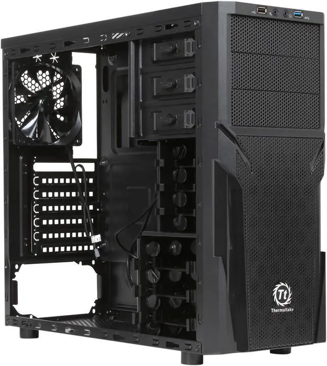 Alt view image 7 of 10 - Thermaltake Versa H21/Black/Win/SECC Black SPCC ATX Mid Tower Computer Case (CA-1B2-00M1WN-00)