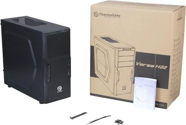 Alt view image 8 of 8 - Thermaltake Versa H22 SPCC ATX Mid-Tower Gaming Case 7 x Expansion Slots 3 x 5.25" External Drive Bays